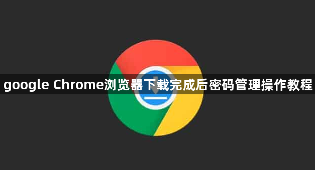 google Chrome浏览器下载完成后密码管理操作教程1