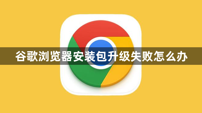 谷歌浏览器安装包升级失败怎么办1
