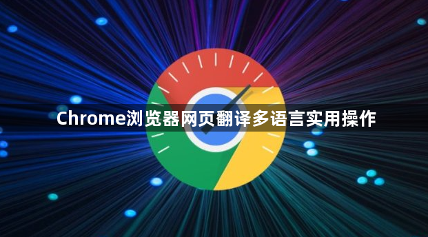 Chrome浏览器网页翻译多语言实用操作1