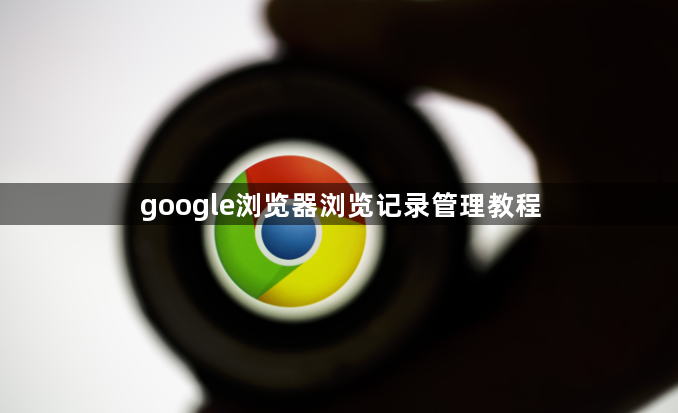 google浏览器浏览记录管理教程1