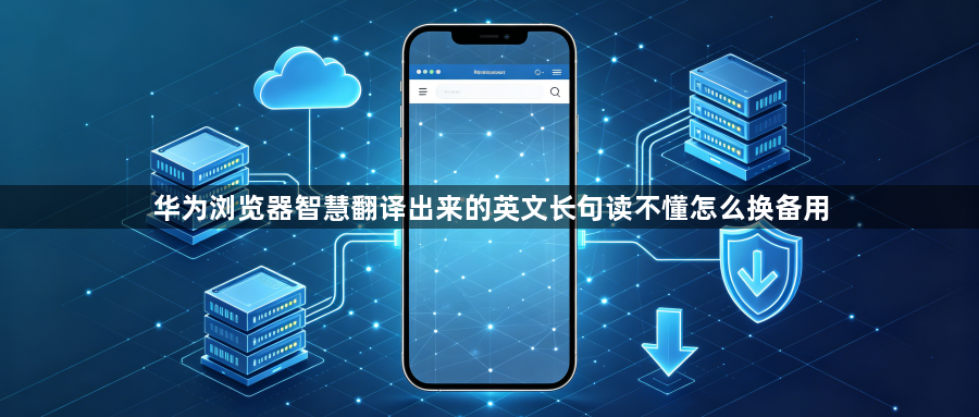 华为浏览器智慧翻译出来的英文长句读不懂怎么换备用1