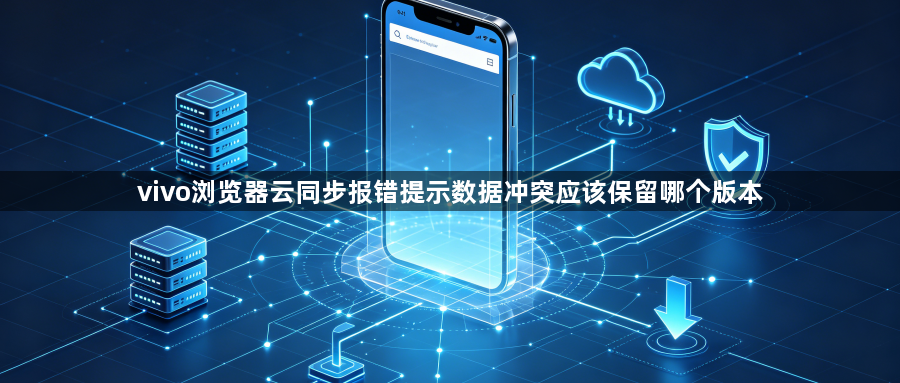 vivo浏览器云同步报错提示数据冲突应该保留哪个版本1