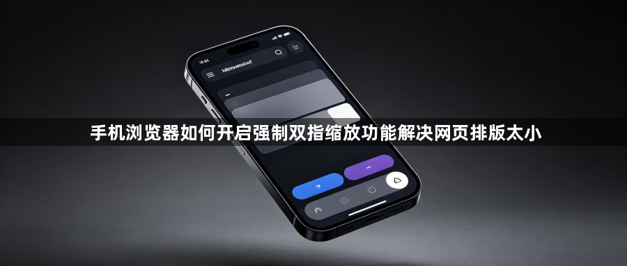 手机浏览器如何开启强制双指缩放功能解决网页排版太小1