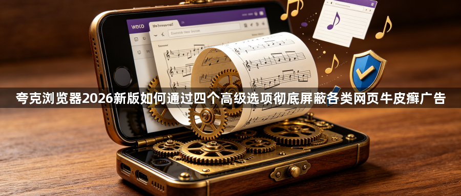 夸克浏览器2026新版如何通过四个高级选项彻底屏蔽各类网页牛皮癣广告1