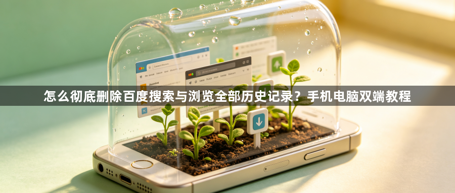 怎么彻底删除百度搜索与浏览全部历史记录？手机电脑双端教程1