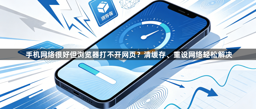 手机网络很好但浏览器打不开网页?清缓存、重设网络轻松解决1