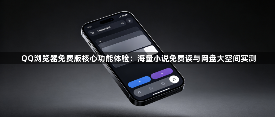 QQ浏览器免费版核心功能体验:海量小说免费读与网盘大空间实测1
