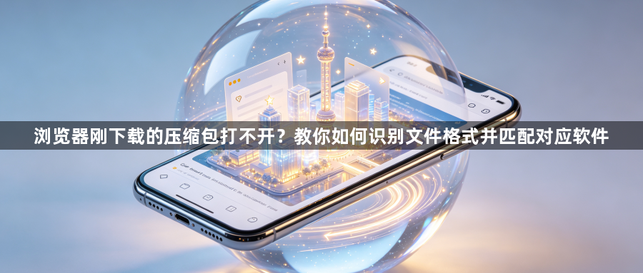 浏览器刚下载的压缩包打不开?教你如何识别文件格式并匹配对应软件1