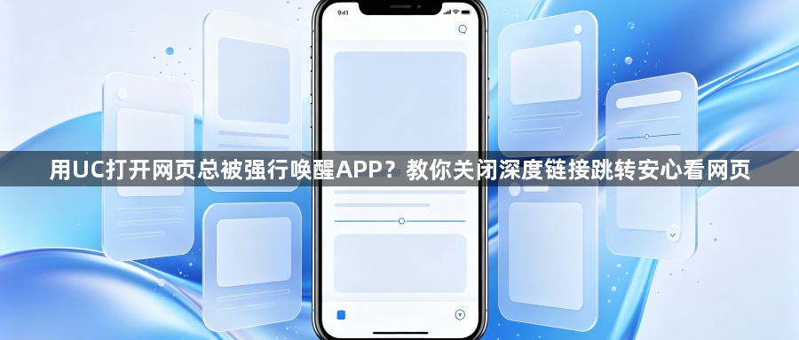 用UC打开网页总被强行唤醒APP?教你关闭深度链接跳转安心看网页1