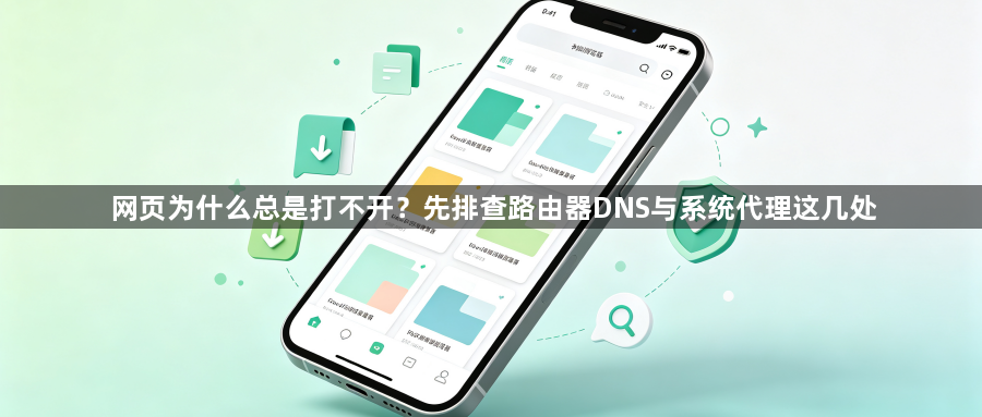 网页为什么总是打不开?先排查路由器DNS与系统代理这几处1