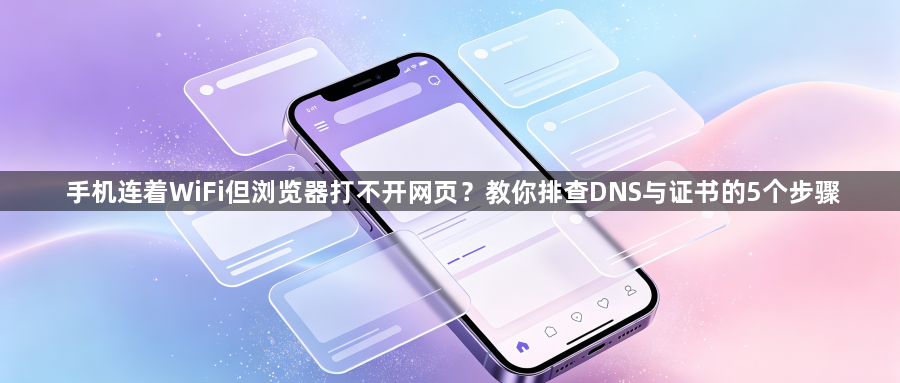 手机连着WiFi但浏览器打不开网页？教你排查DNS与证书的5个步骤1